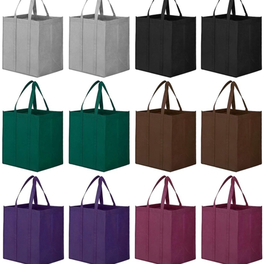 Reusable Shopping Tote Bags Set of 12